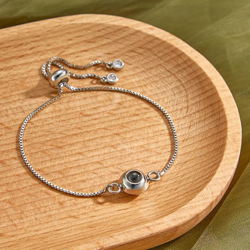 Photo Projection Bracelet Personalized Adjustable Bracelet Sweet Cool Anniversary Gift for Her