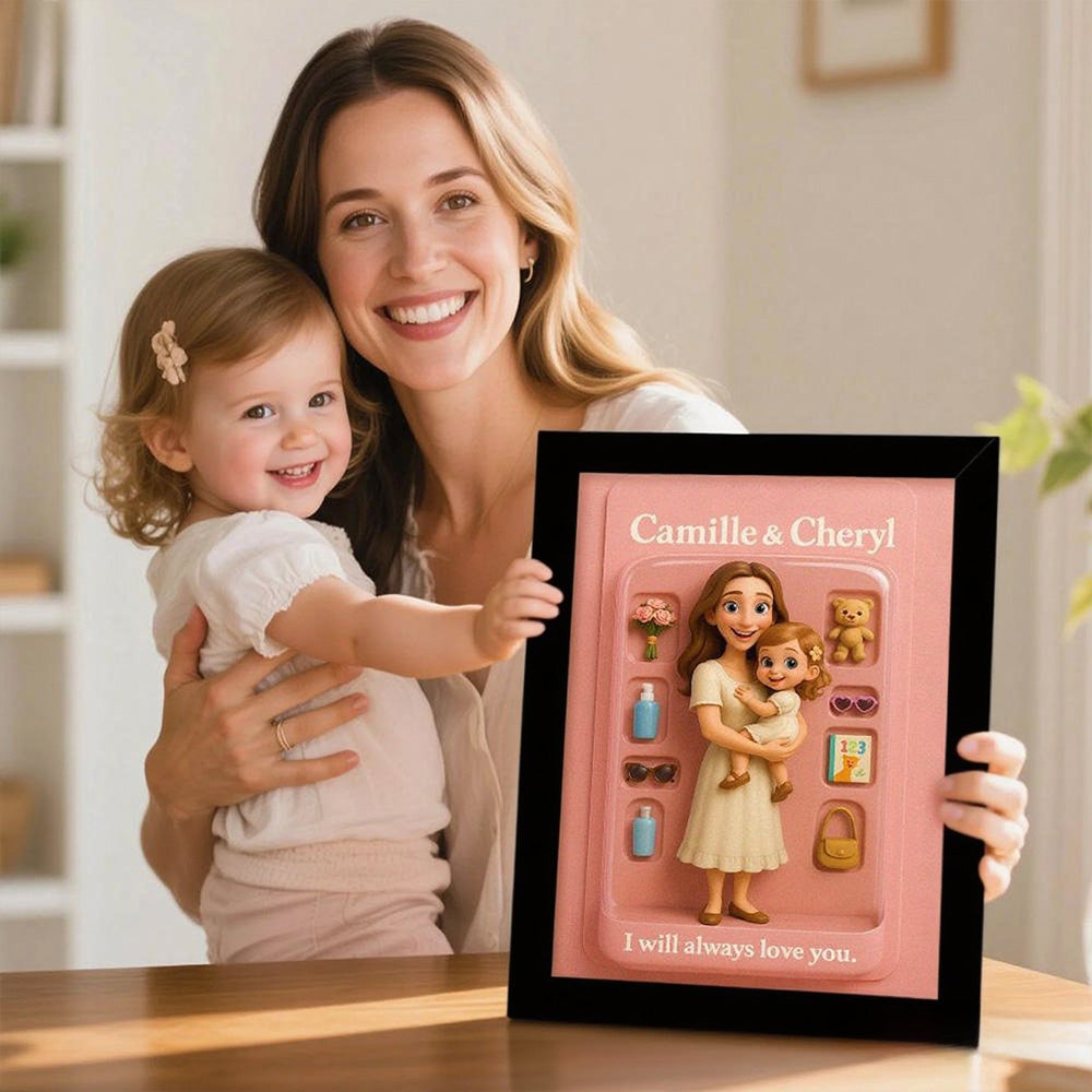 Fully Body Custom Cartoon Style Figure Portraits Personalized Toy Box Art Custom Photo Frame Decorations Flat Printed Image