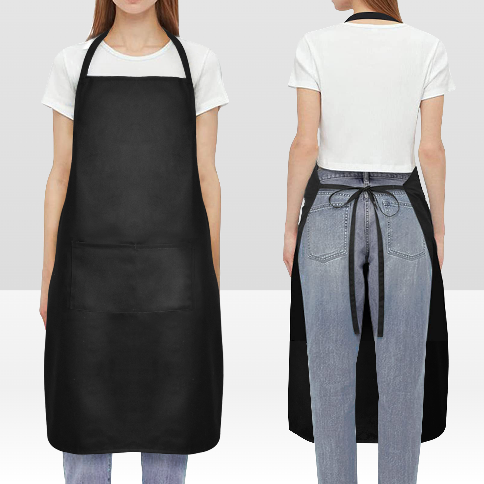 Custom Women’s Waterproof Heat Transfer Apron – Personalized Kitchen Apron with Design & Name