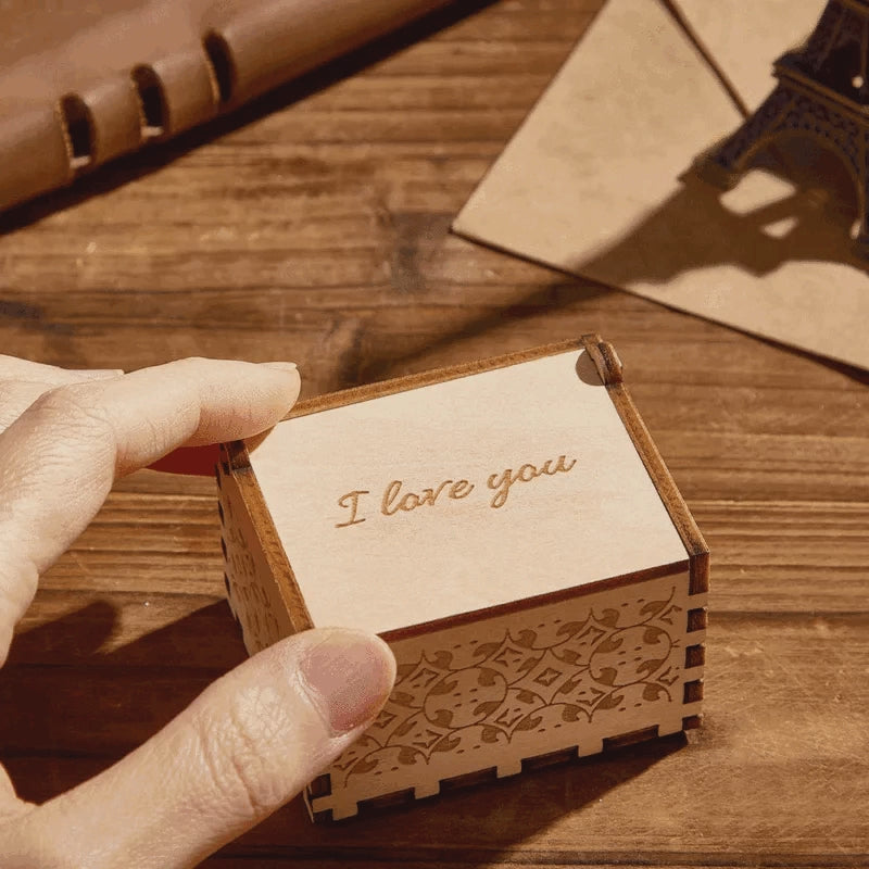 Custom Digital Music Box Any song Tune or Voice Personalized Wooden Photo Music Box with Text Anniversary Gifts